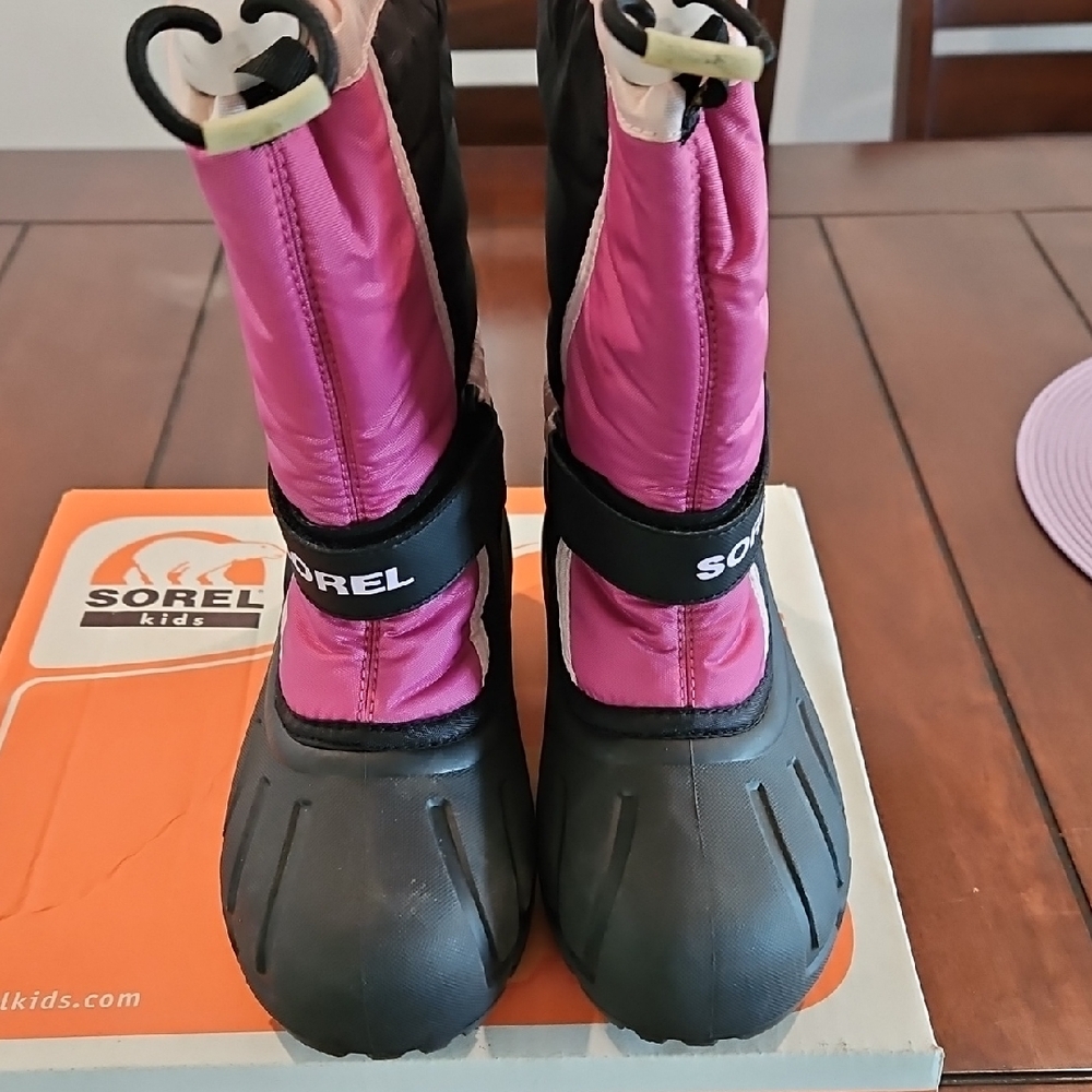 Sorel Kids Black and Pink Boots